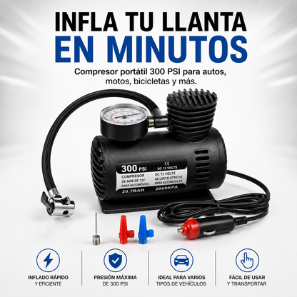 INFLA TU LLANTA EN MINUTOS Y SIGUE TU CAMINO